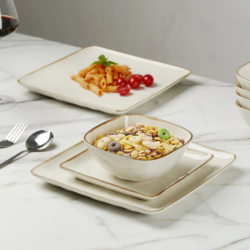 12 Piece Stoneware Set - Service for 4