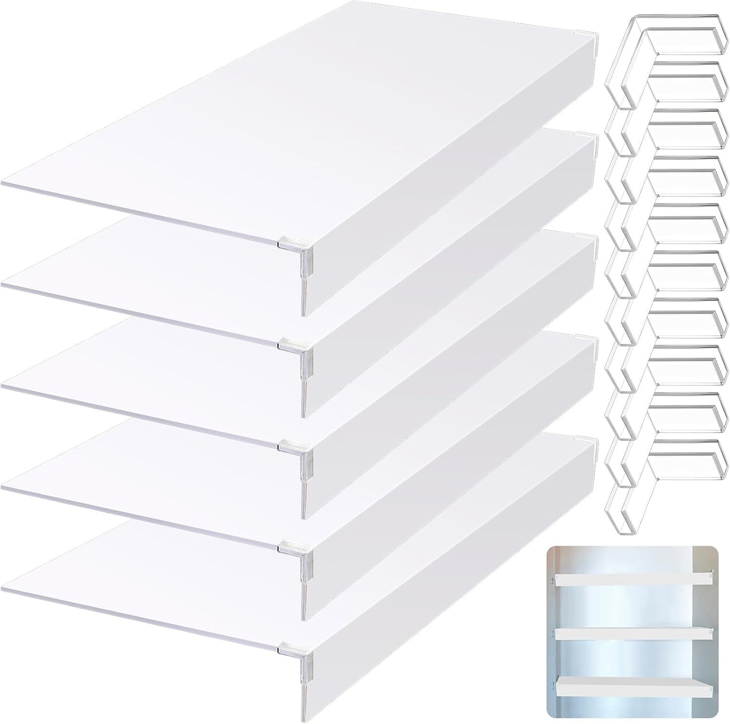 Faux Wood Grain Wire Shelf Covers 5 PC