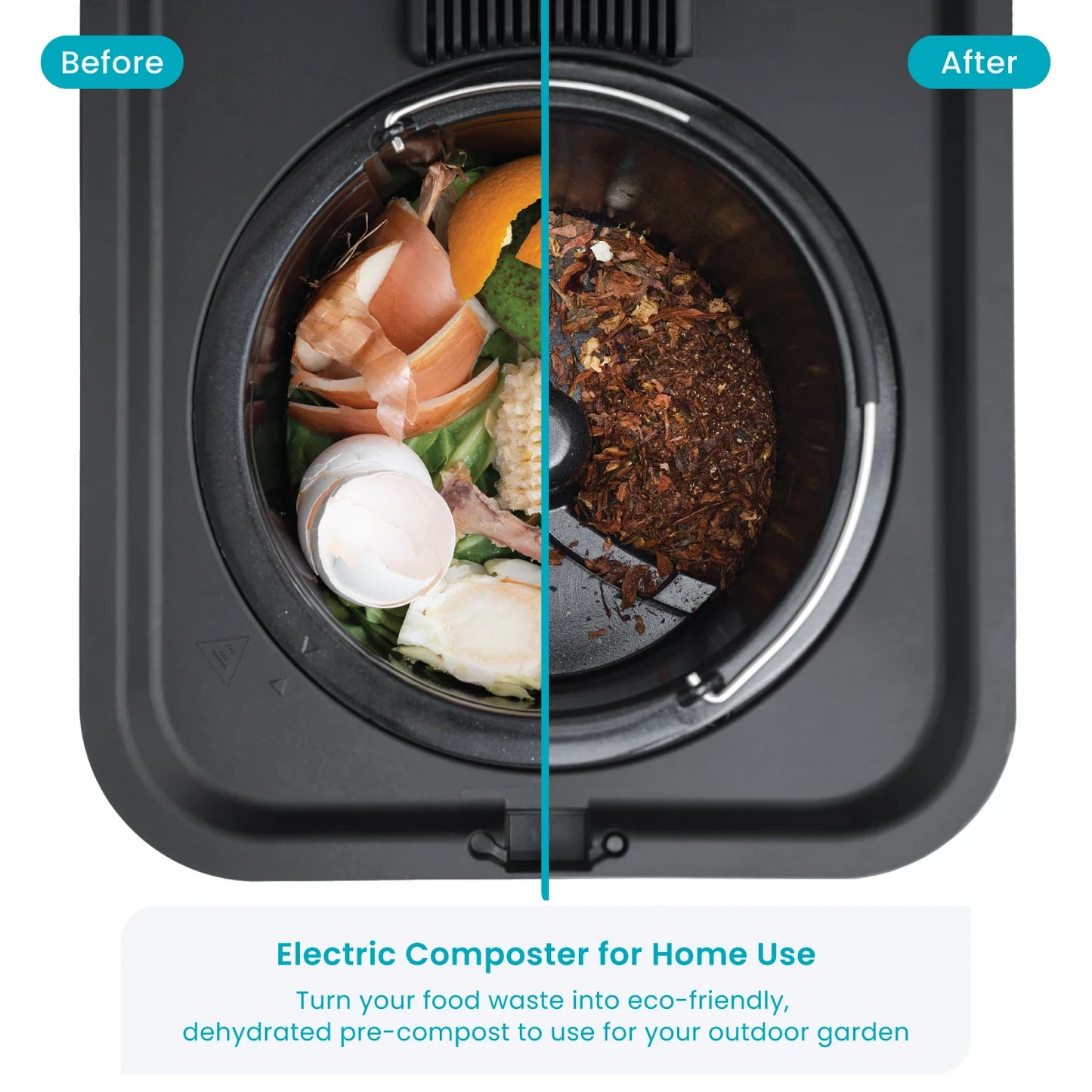 White Kitchen Electric Compost Bin 3L