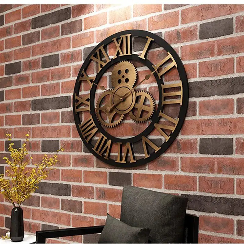 Retro Gear Wall Clock