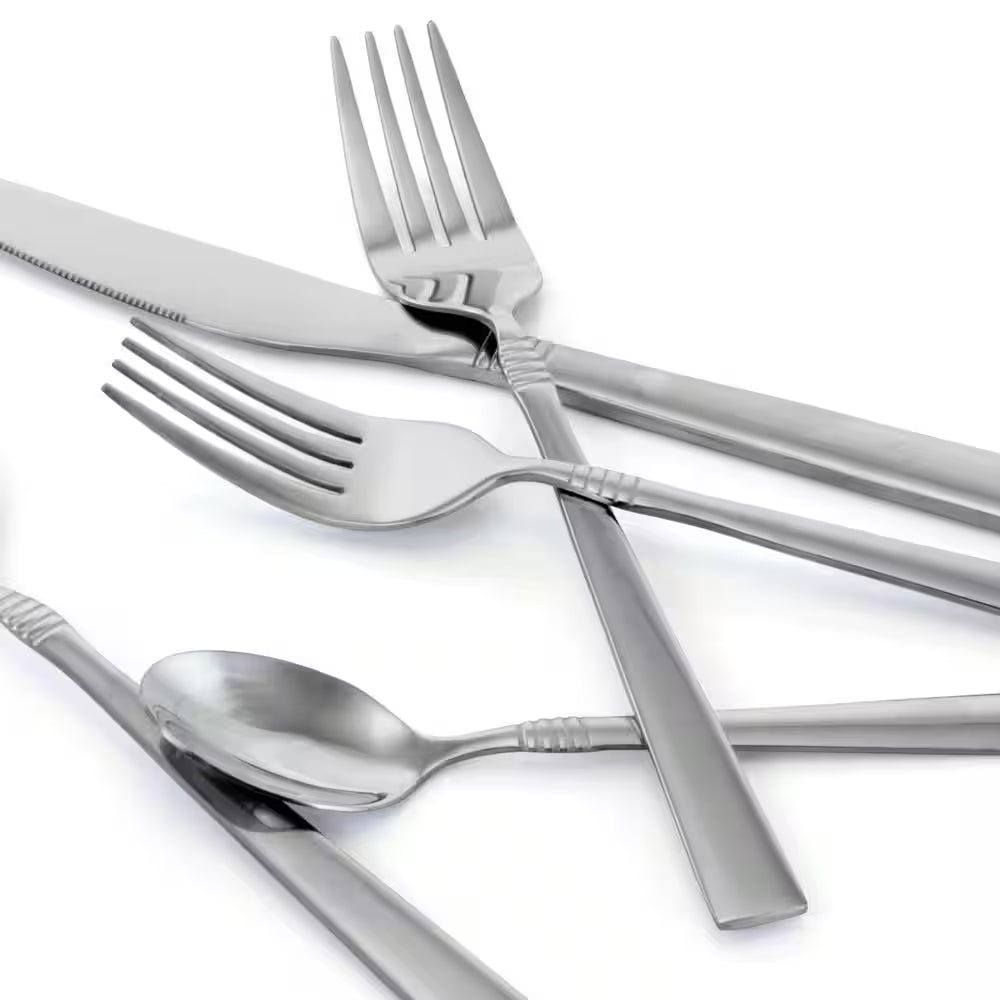 20-Piece Silver Stainless Steel Flatware Set (Service for 4)