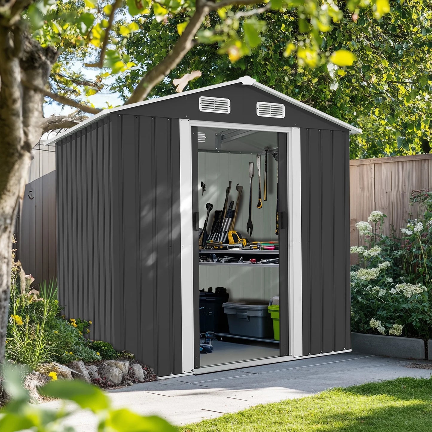 All Weather Outdoor Garden Tool Storage Shed