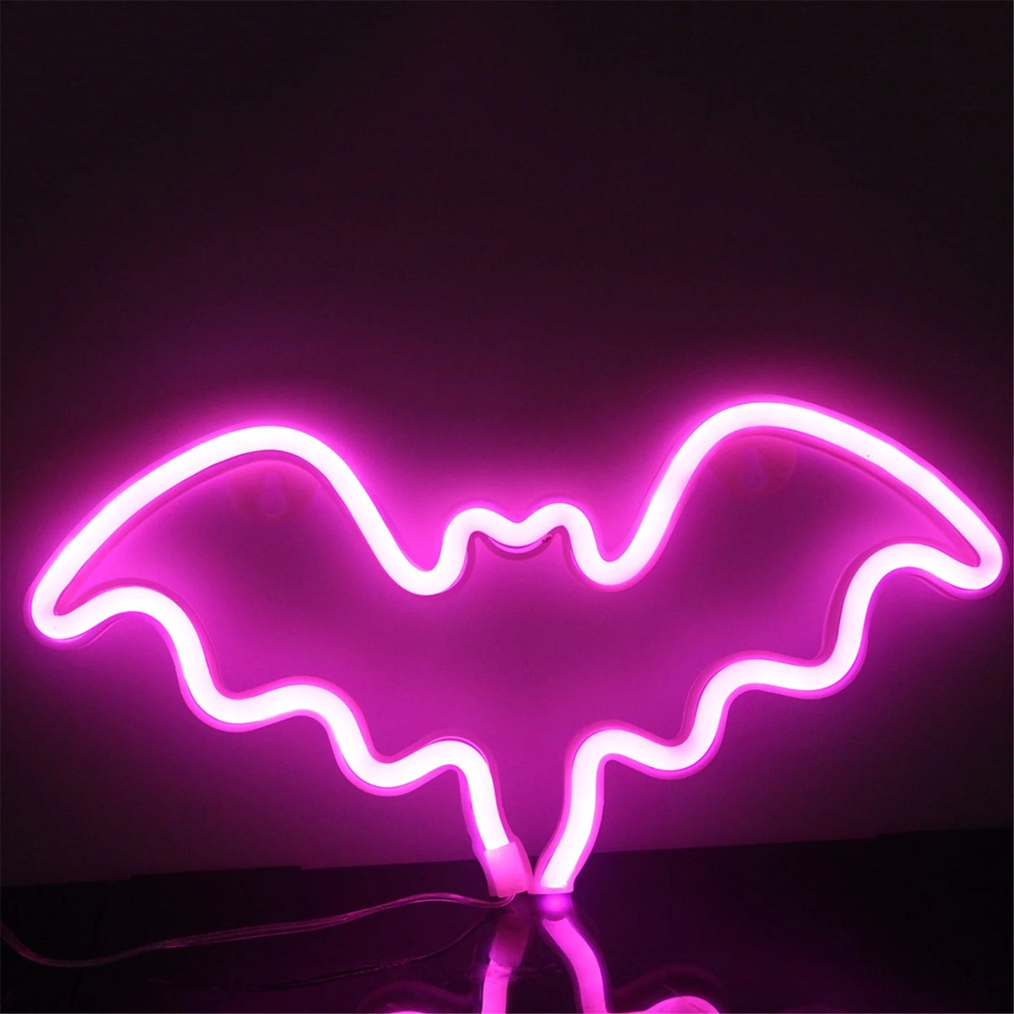 Neon Bat Shaped Wall Hanging Lamp Halloween