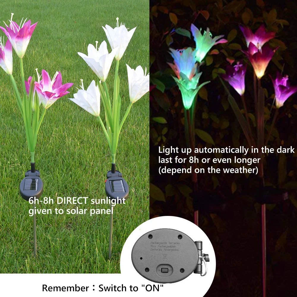 Garden Flower LED Stake Light 2PC