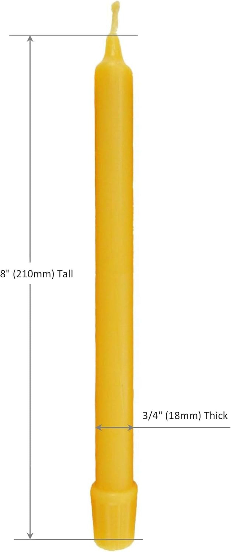 100% Pure Beeswax Candles Organic Tapers 2PC