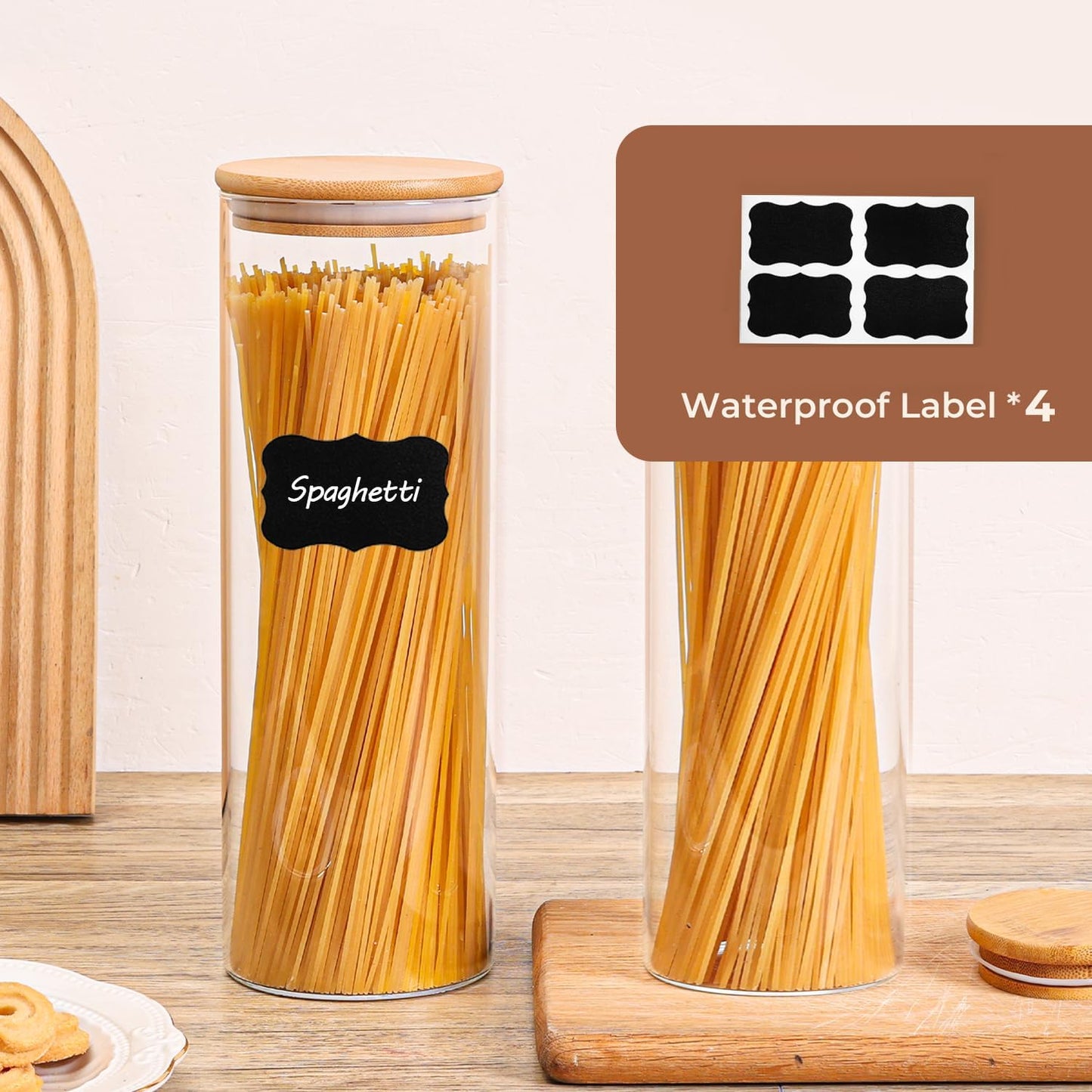 Glass Storage Container with Bamboo Lids