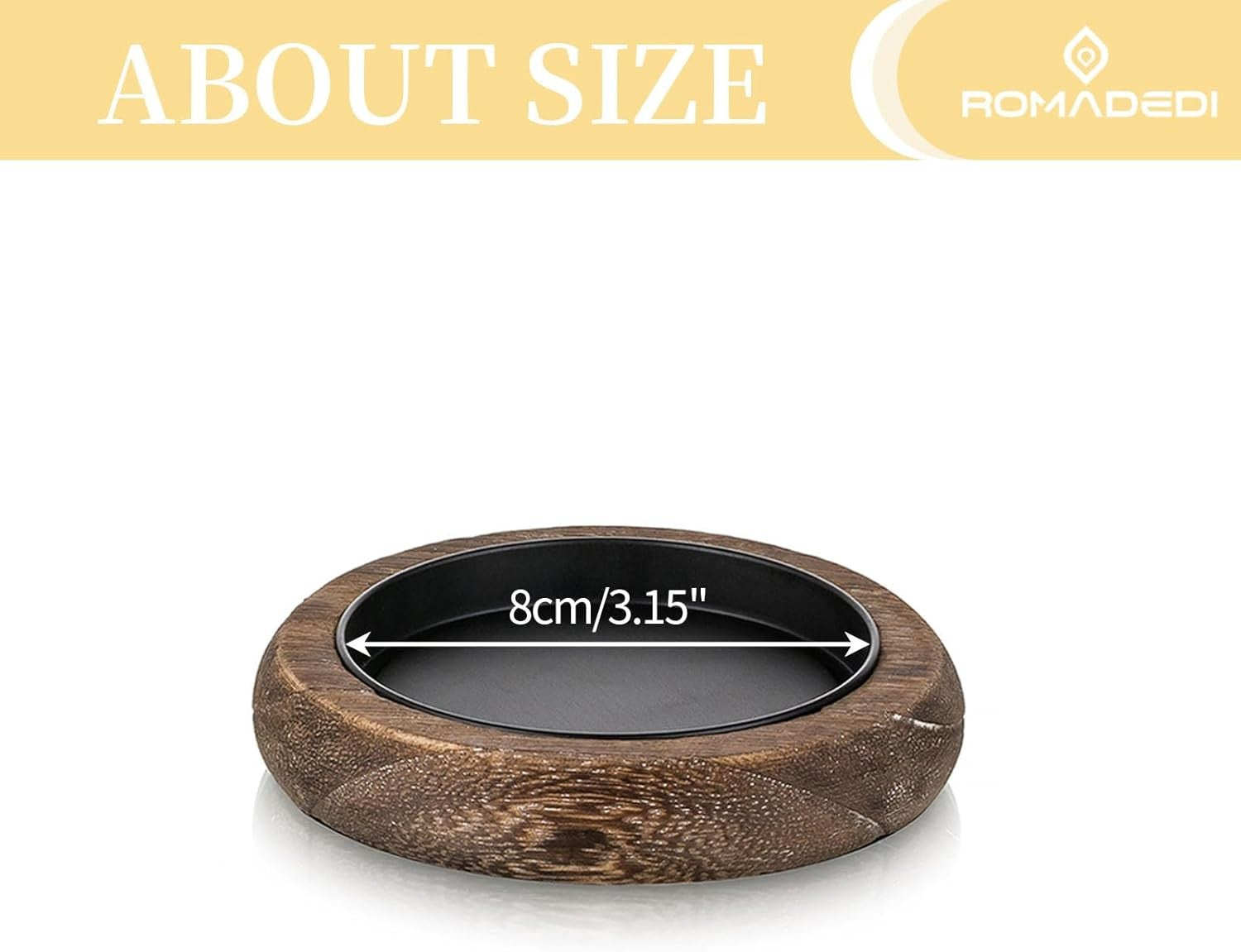 Wood Candle Holder 2 Pack