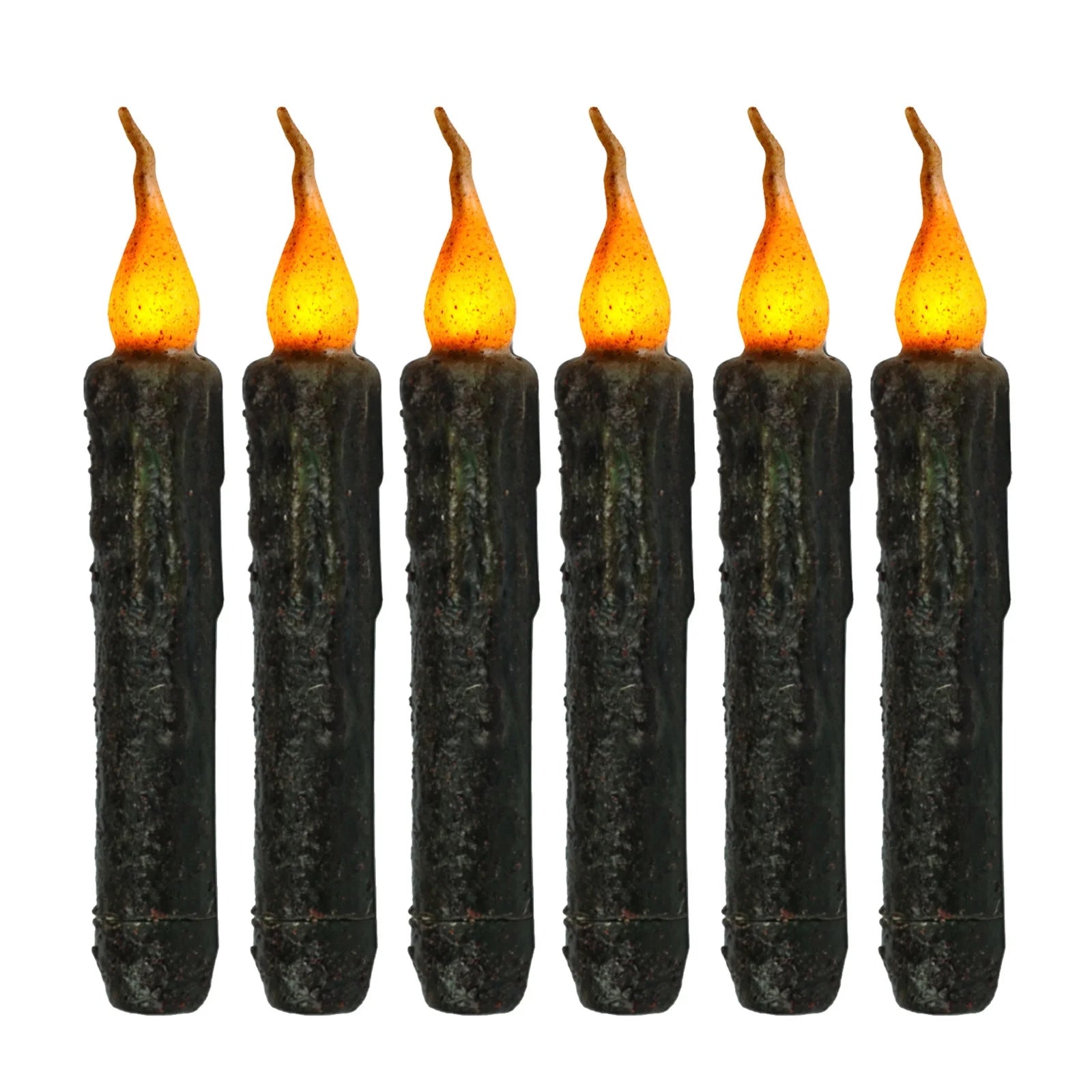 Real Wax Hand Dipped Battery Flame-less Candles for Halloween 6 PC