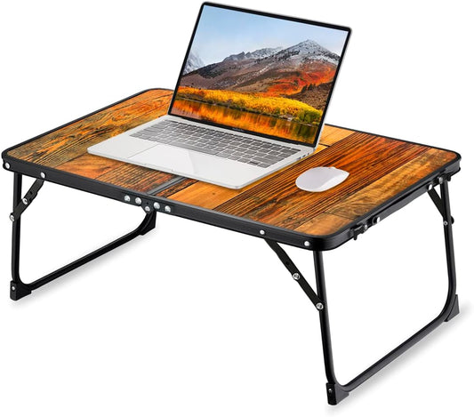 Retro Wood Foldable Table for Bed 