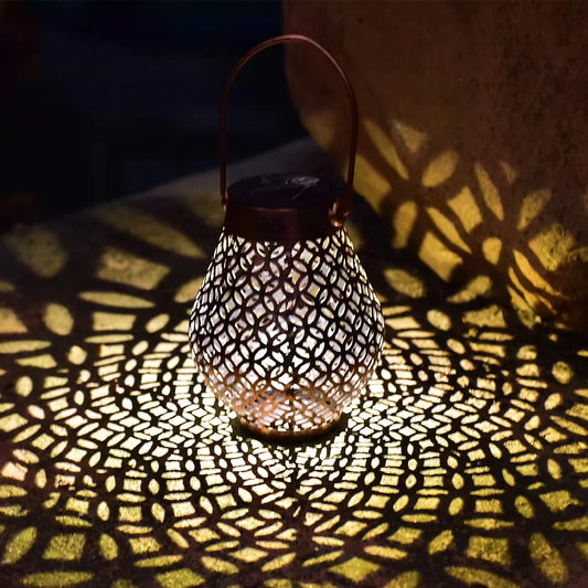 Bronze Solar Lantern with LED Lights