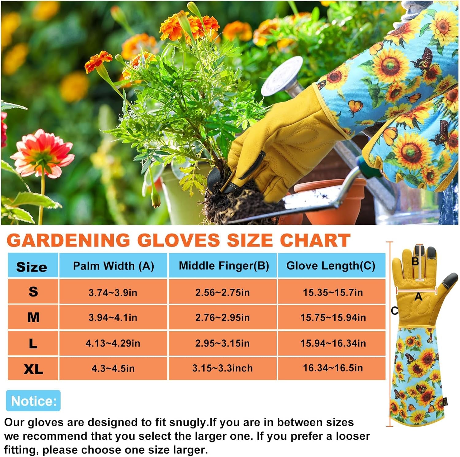 Sunflower Gardening Gloves 