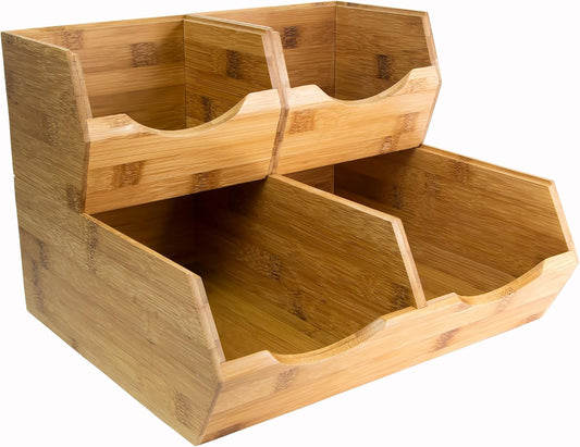 Bamboo Pantry Storage Bins 