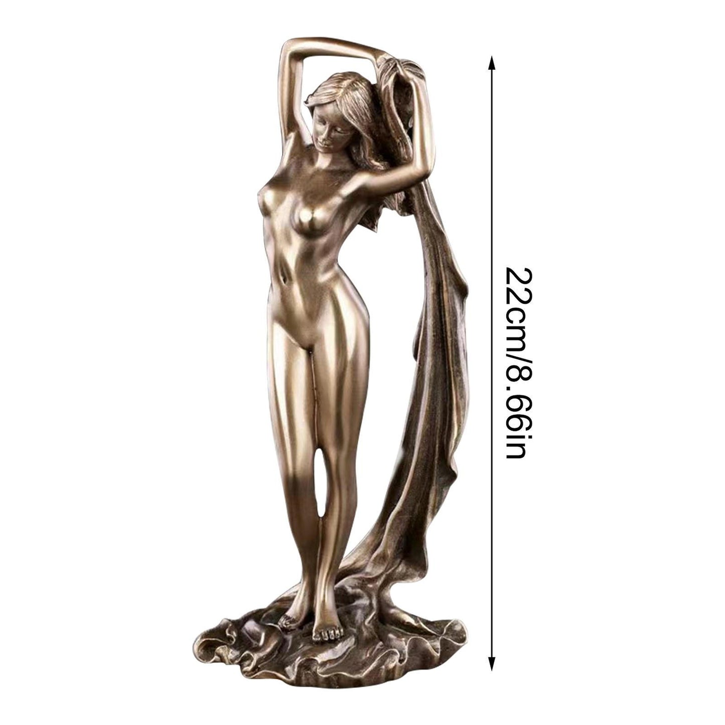 Goddess Sculpture  Resin Figurine Decor 8.6"