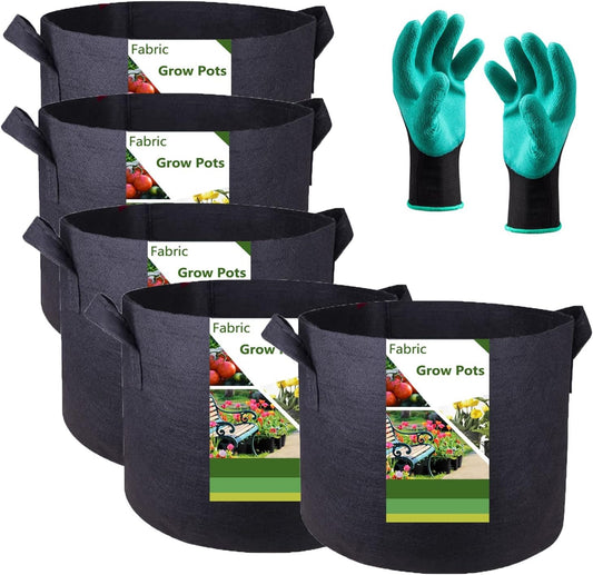Fabric Thickened Plant Grow Bags 5PC
