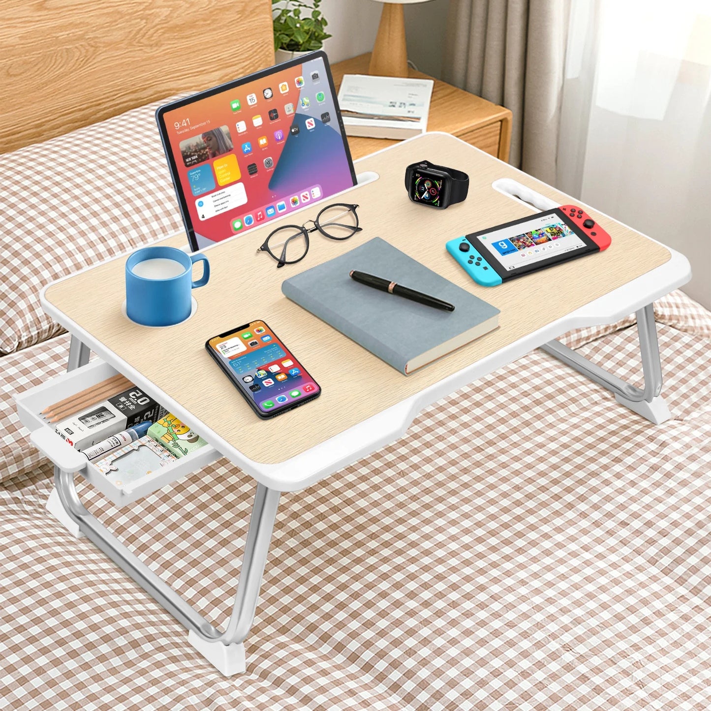 Teak Table for Bed