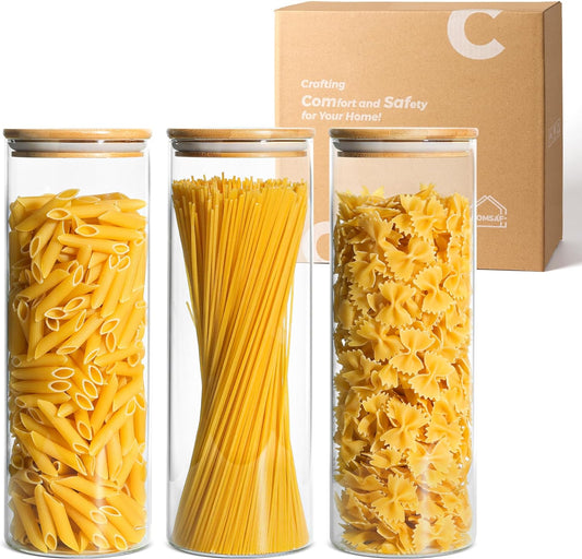 Glass Storage Container with Bamboo Lids 