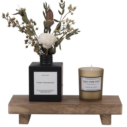 Small Wood Tray Pedestal Stand 