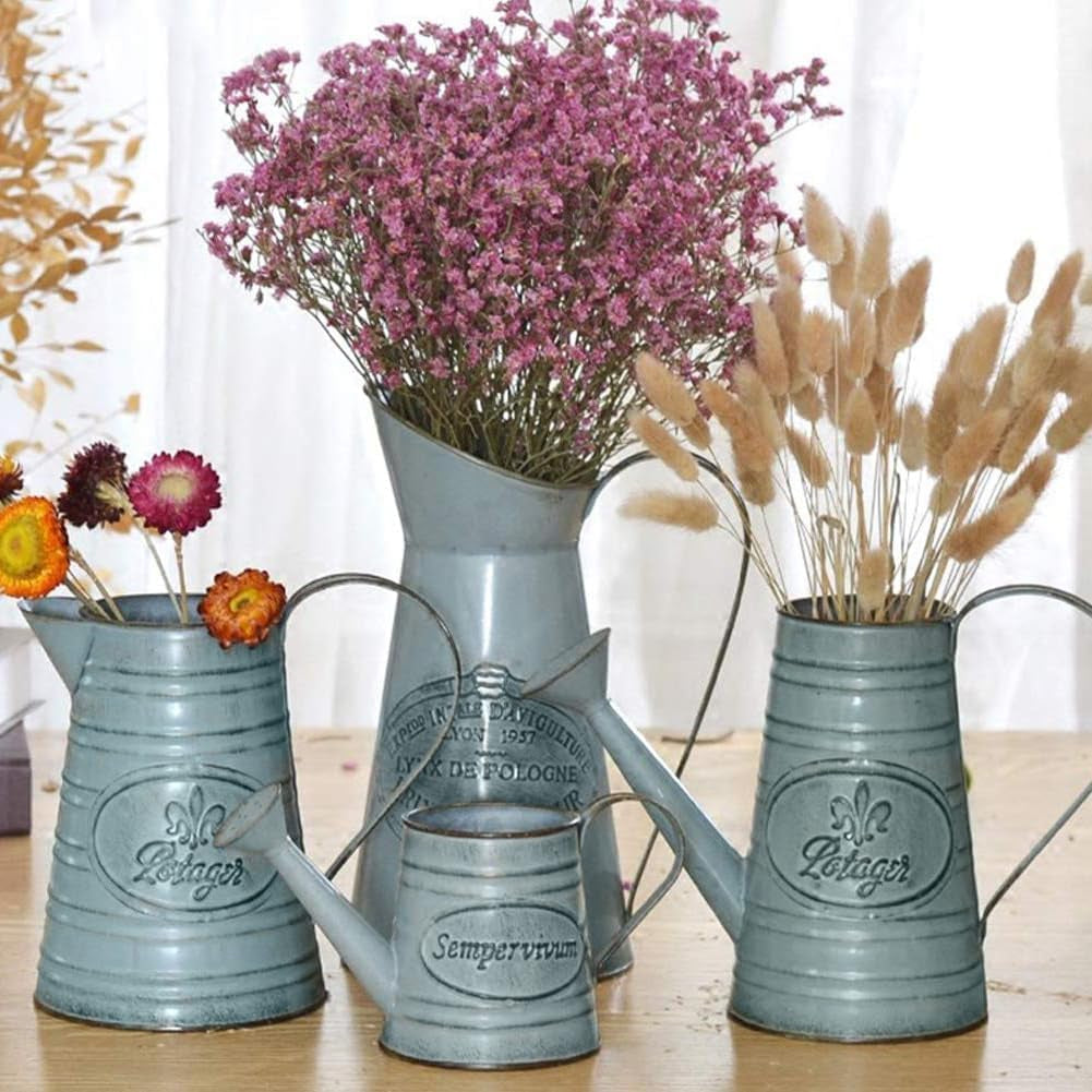 Rustic Metal Flower Vase
