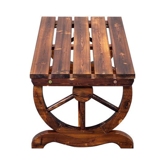 2-Person Rustic Wood Bench