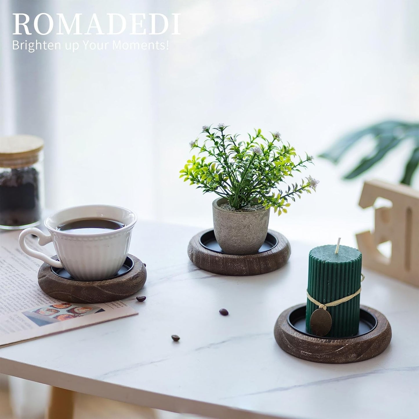 Wood Candle Holder 2 Pack