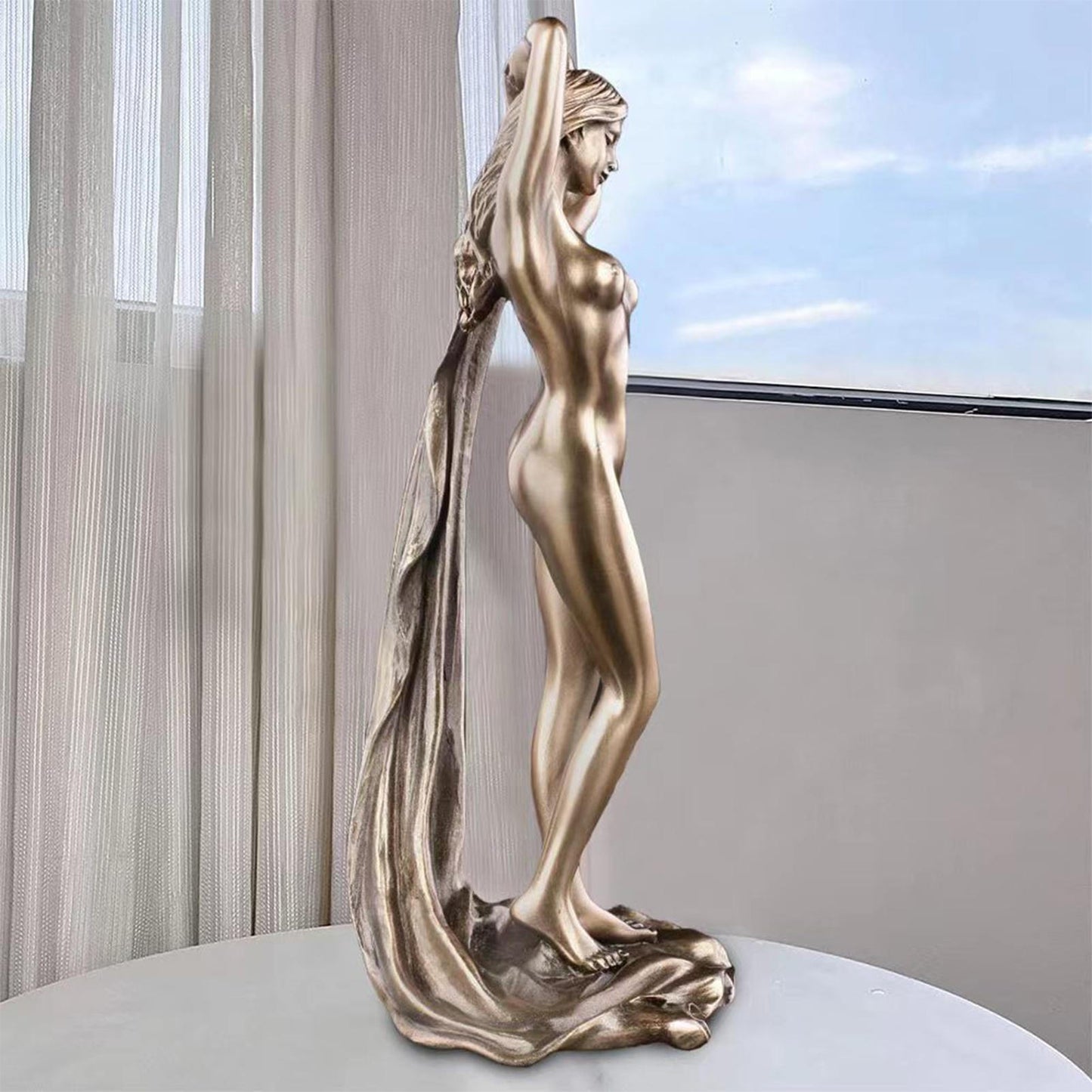 Goddess Sculpture  Resin Figurine Decor 8.6"