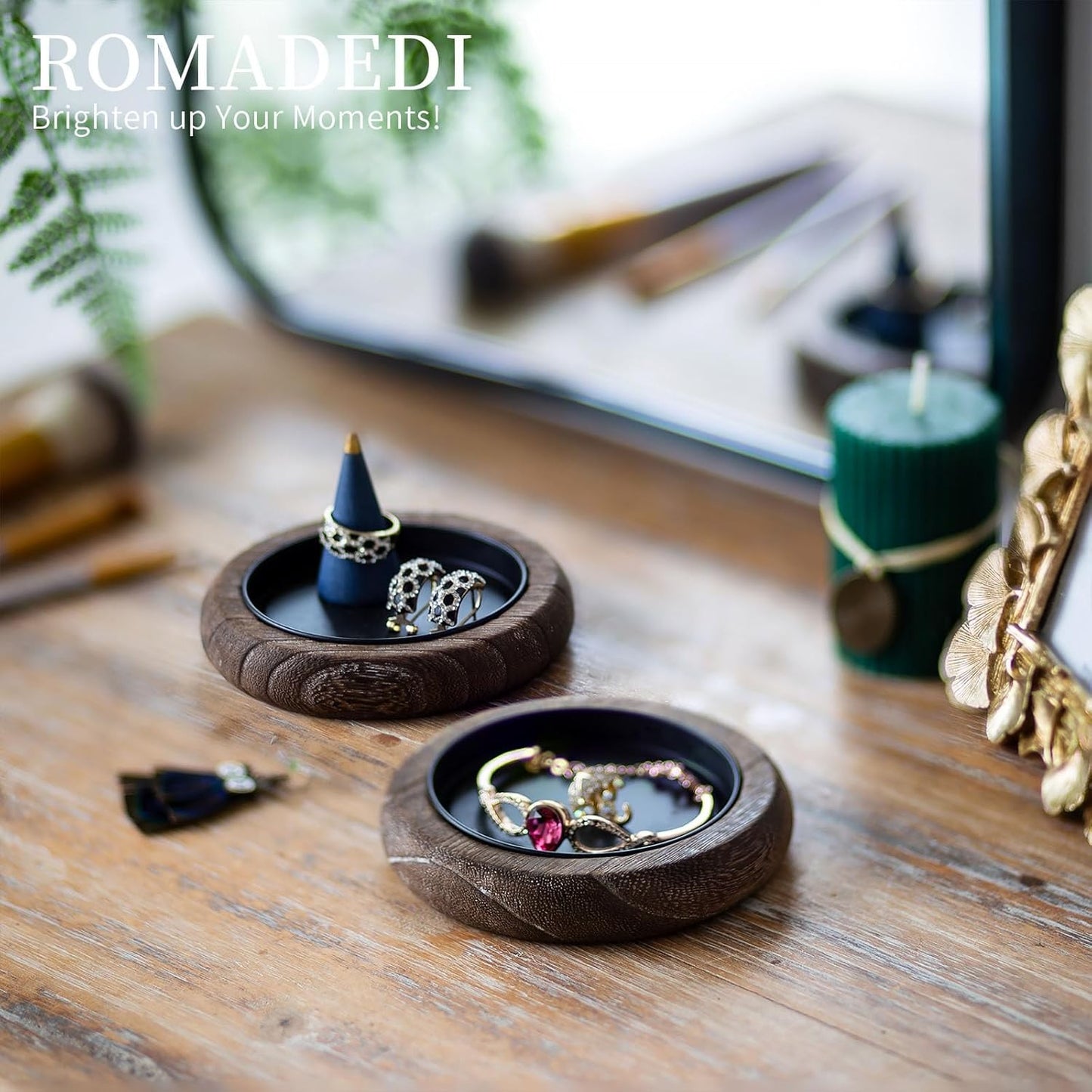 Wood Candle Holder 2 Pack